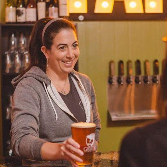 bartender serving beer