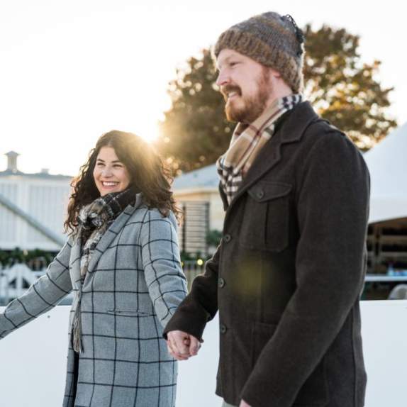 Ice Skating Rink Couple