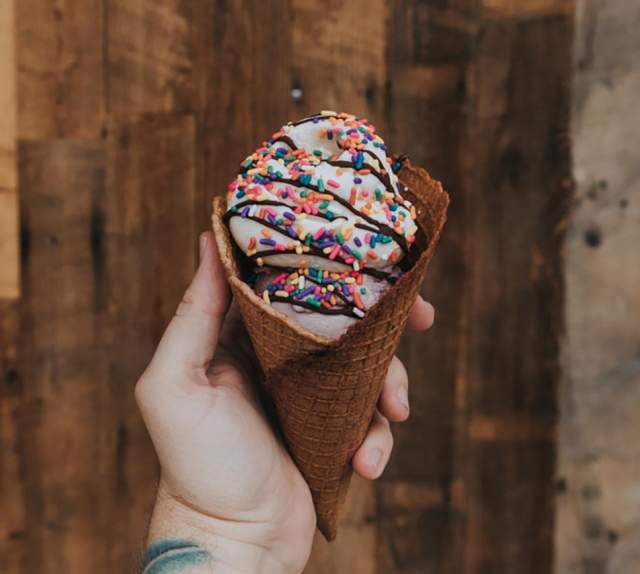 Ice Cream Cone in Hand
