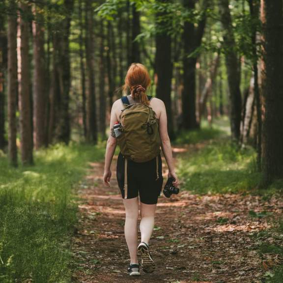Hiking at Tahquamenon Falls State Park, located in the Upper Peninsula of Michigan