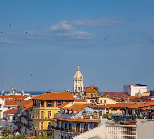 Roofs in Casco Antiguo in Panamá City