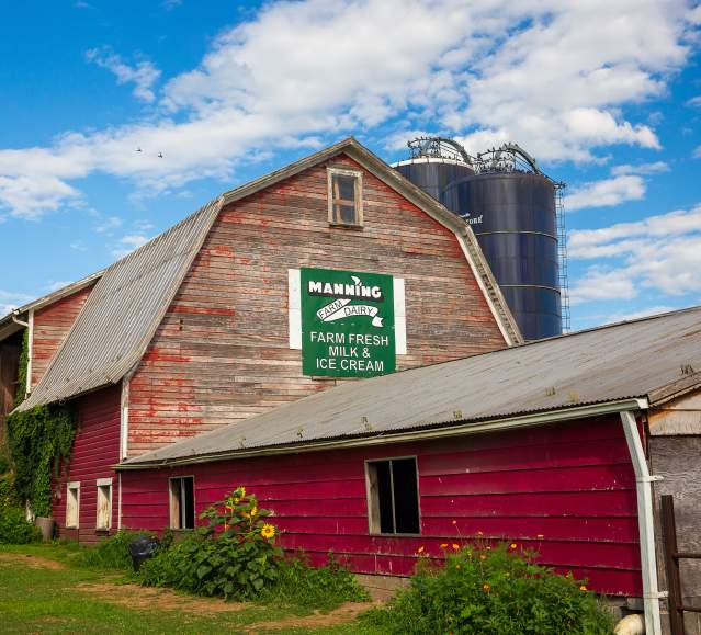 The farm at Mannings Farm Dairy in Dalton, PA.