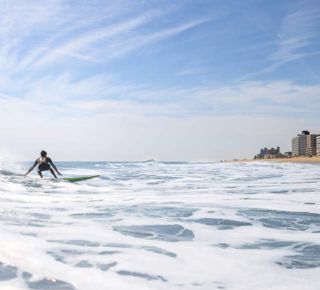 Surfing in Ocean City, MD