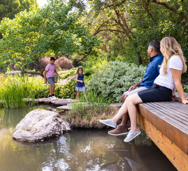 Image of a family at Red Butte Garden