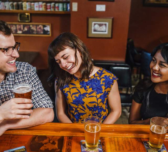 Friend's Drinking at Bar