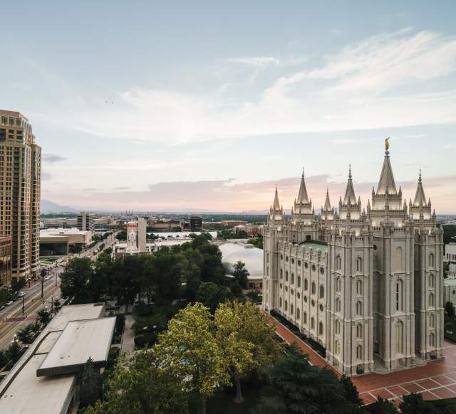Downtown Salt Lake and Temple