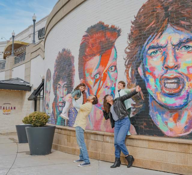 The Legends of Rock Mural is a perfect family photo op.