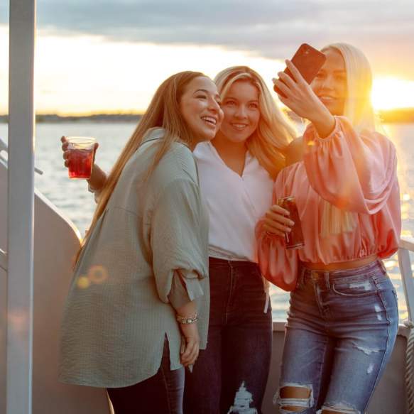 Women taking a selfie