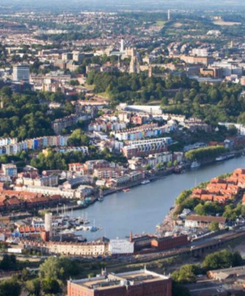 Aerial shot of Bristol