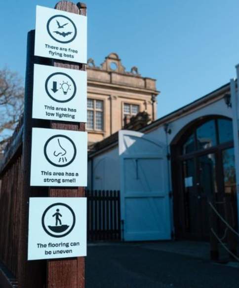 Accessibility Case Study - Longleat - Bat Enclosure Sensory Signs