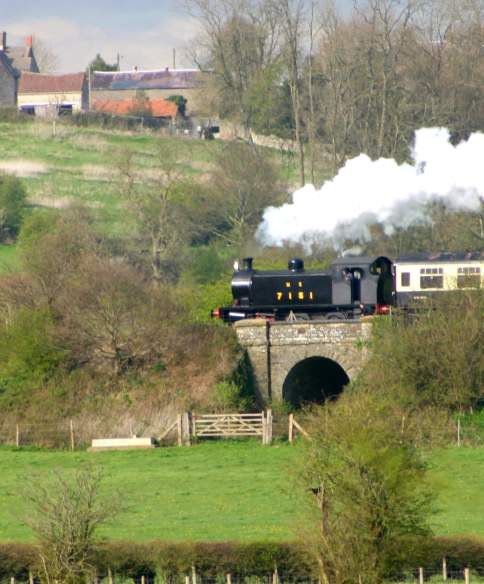 A wide shot of a steam train on the track at Avon Valley Railway near Bristol - credit Avon Valley Railway