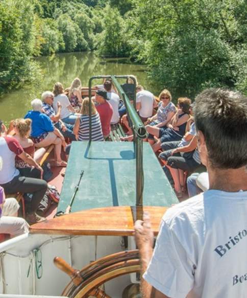 A view on board a Bristol Packet Boat Trips boat sailing through Conham River Park in East Bristol - credit Bristol Packet Boat Trips