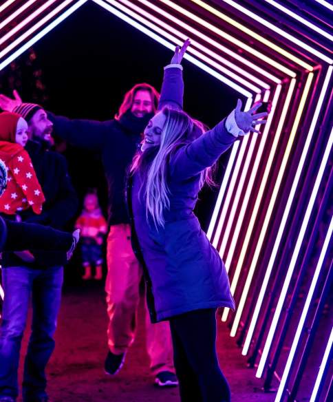 Christmas light trails in and around Bristol