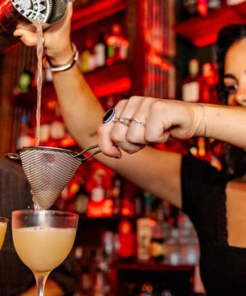 Woman making cocktails - Bristol City Centre BID