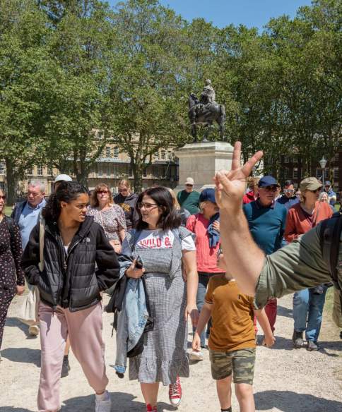 Tour group  in Queen Square - credit AFT Bristol