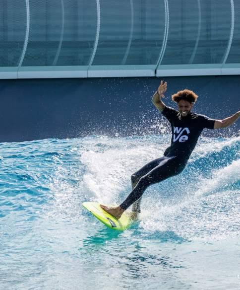 Person surfing at The Wave - credit The Wave