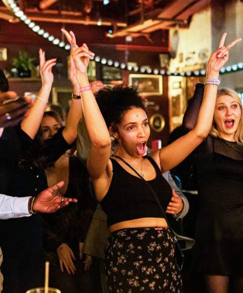 Group of people celebrating - credit Flight Club