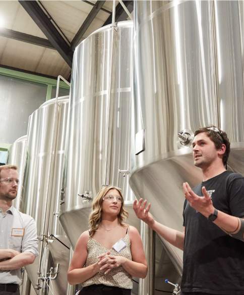 Wiper and True Brewery tour - credit Charlotte Tolhurst