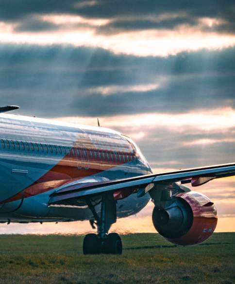 Aircraft waiting to depart at Bristol Airport  - Credit Tom Probert