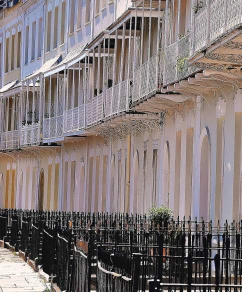A view of the houses in Royal York Crescent in Clifton, Bristol - credit Visit West