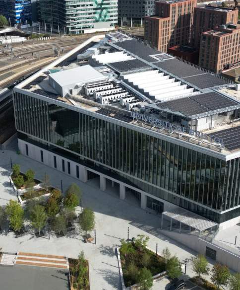 An ariel view of the new University of Bristol building