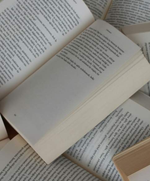 A stock image of books lying open