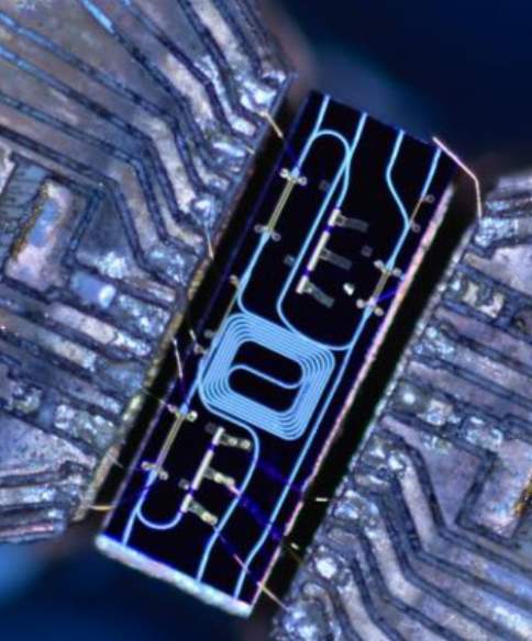 A close up photo of a microchip