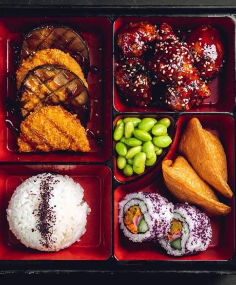 Kabocha pumpkin & tofu bento at Yakinori in central Bristol - credit Yakinori Bristol