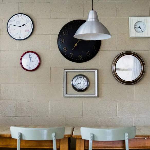Wall of clocks