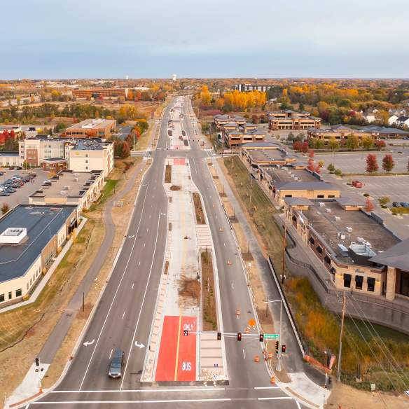 Gold Line Bus Rapid Transit aerial
