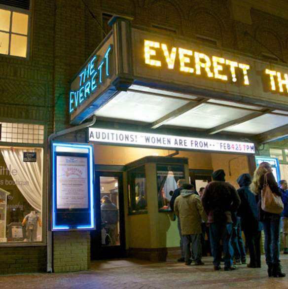 Middletown Everett Theatre at Night