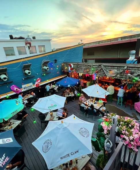 The deck at Cooper's Seafood House in Scranton