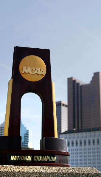 NCAA Trophy in Columbus Skyline