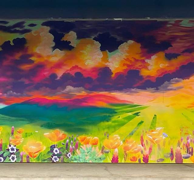 Stage Mural at Polhamus Park