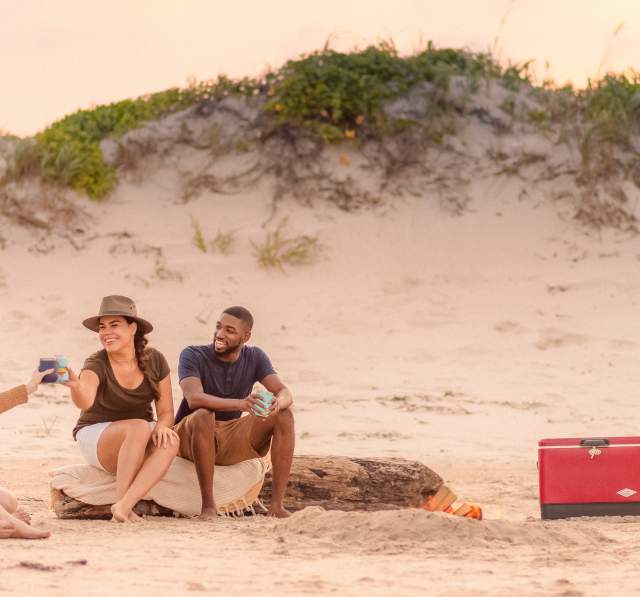 Friends on beach