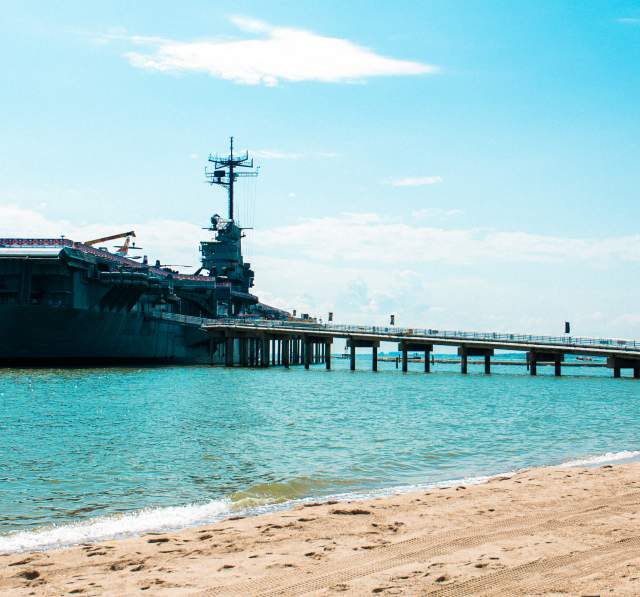 USS Lexington Museum on North Beach