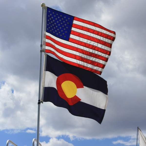 American and Colorado Flag