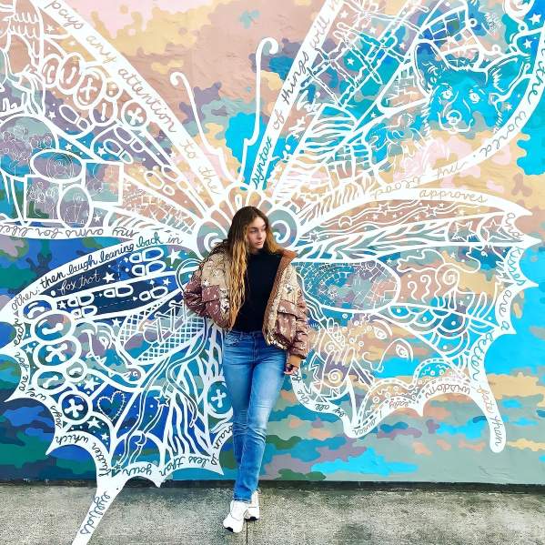 Butterfly Building Mural