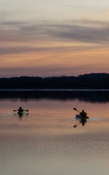Sunset Cruising_ Kayakers on the Bush River