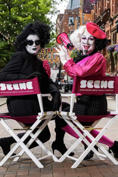 Anna Phylactic and Liquorice Black launch the SCENE Festival in Manchester's Canal Street 1