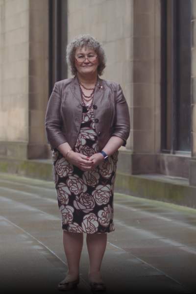 Christine Burns, retired Trans campaigner, in Manchester