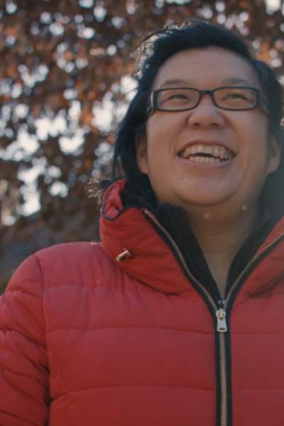 Helen wong smiling in Manchester