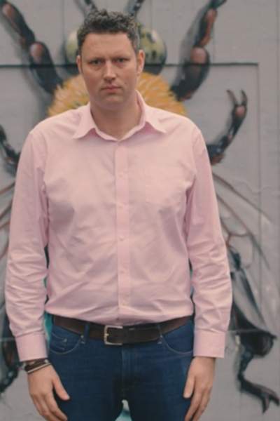Nick Richardson stood in Stevenson Square, Manchester