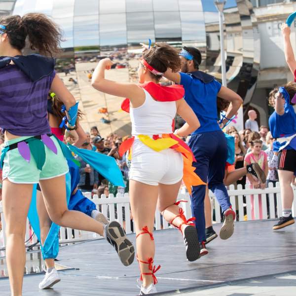 Performers on Millennium Square during the Bristol Harbour Festival - credit Paul Box