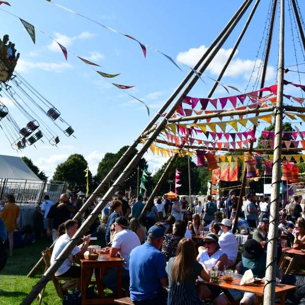 Seating and funfair rides at Feast On Festival 2024 in Bristol - credit Feast On Festival