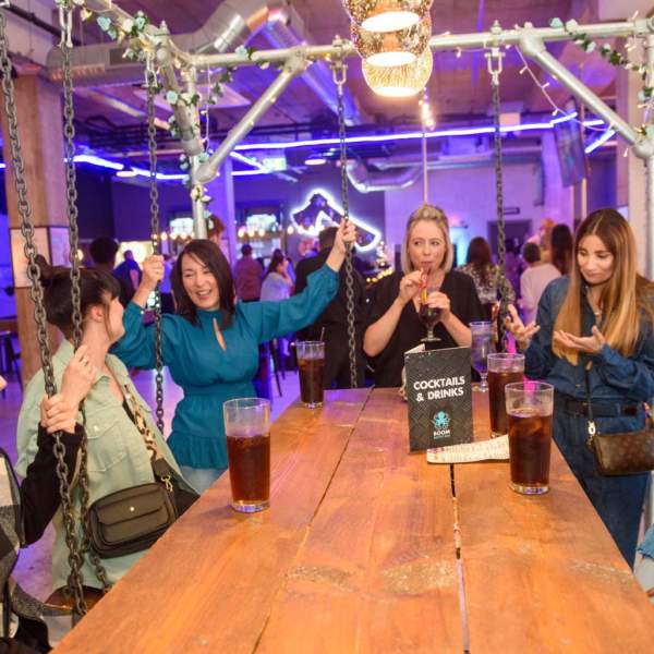 Women drinking in a bar