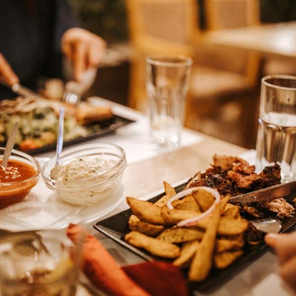 people eating dinner