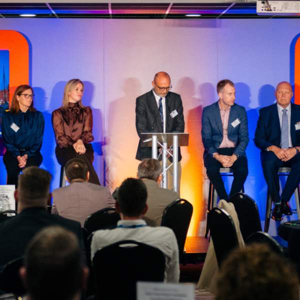 Speakers on stage at the VHEY tourism conference 2024.