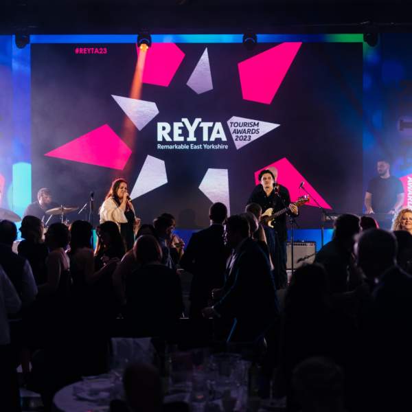 A crowd enjoying the band playing at the REYTAs 2023
