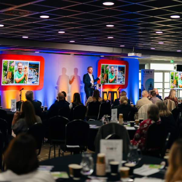 Jack Stein speaking at the VHEY tourism conference 2024